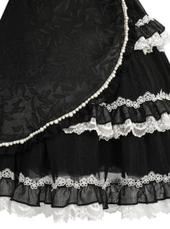 Damask Series OP Chinese Style Black Short Cheongsam Retro Elegant Gothic Lolita Short Sleeve Dress -MIMY Lolita Shop 9 500x672 49