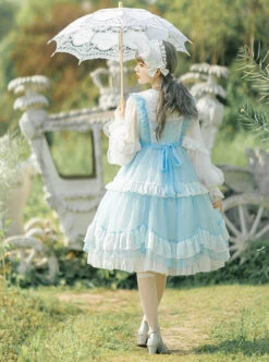 Starry Night Insomnia Series OP Pure Color Sweet Lolita Long Sleeve Dress -MIMY Lolita Shop 9 500x672 77
