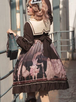 Forest Theater Series OP High Waist Sweet Lolita Long Sleeve Dress -MIMY Lolita Shop 9 500x672 93